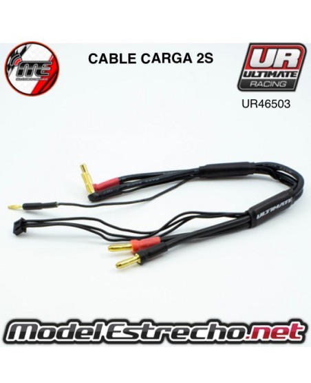 CABLE DE CARGA 2 LIPO 2S-2 BANANA 4mm/5mm