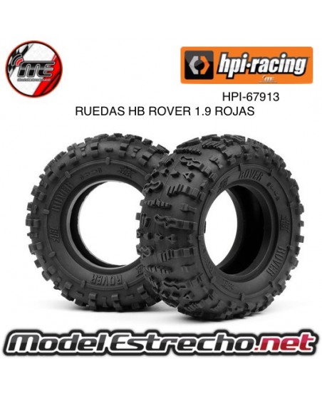 RUEDAS HB ROVER 1.9 TIRE (RED/ROCK CRAWLER 2PCS)
