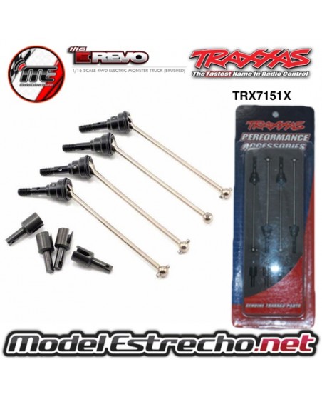 TRAXXAS DRIVESHAFT ASSEMBLY (1) LEFT OR RIGHT (1/16 E-REVO) (FULLY ASSEMBLED, READY TO INSTALL)/3X10MM SCREW PIN (1)