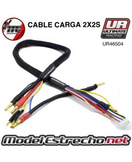 CABLE DE CARGA 2 LIPO 2S-2 BANANA 4mm/5mm