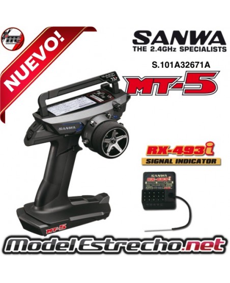 SANWA MT-44 PC PIANO BLACK + 2 RX-482