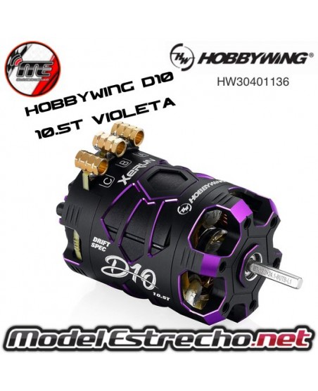 HOBBYWING XERUN D10 BRUSHLESS DRIFT 10.5T 4600Kv VIOLETA

Ref: HW30401136