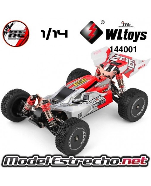 COCHE ELECTRICO RTR 1/14 BUGGY 4WD 2.4 MOTOR 550 60Km/h WLTOYS