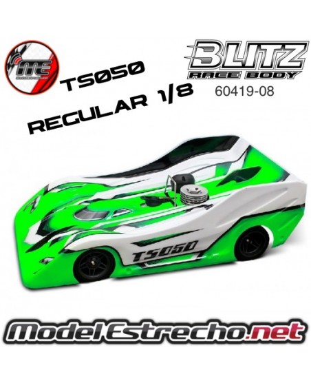 CARROCERIA BLITZ TS050 REGULAR 1/8 PISTA

Ref: 60419-08