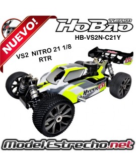HOBAO HYPER VS2 NITRO BUGGY 21 1/8 RTR

Ref: HB-VS2N-C21Y