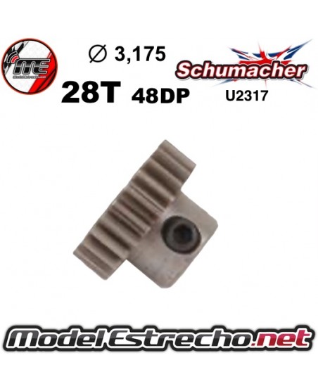PIÑON DE ACERO  28T - 48DP MARCA SCHUMACHER

Ref: U2317