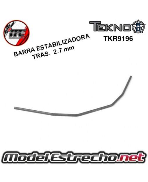 BARRA ESTABILIZADORA TRASERA 2.7mm TEKNO EB48

Ref: TKR9196