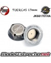 TUERCAS DE RUEDAS CERRADA DE ALUMINIO 17mm ANODIZADO DURO

Ref: JK661701HA