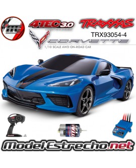 copy of TRAXXAS CORVETTE CHEVROLET STINGRAY 1/10 SCALE AWD SUPERCAR 4-TEC 3.0 NEGRO