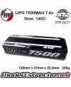 Gens Ace 7500mha 7,4v 100C 2S2P WITH  BLACK HardCase Lipo