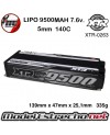 Gens Ace 7500mha 7,4v 100C 2S2P WITH  BLACK HardCase Lipo