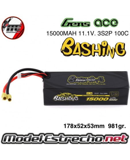 copy of Gens Ace 5000mha 7,4v 50C 2S2P HardCase Lipo
