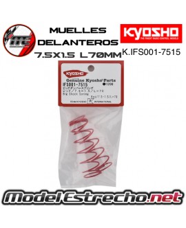 MUELLES DELANTERO KYOSHO ROJO BIG BORE M 7.5x1.5L 70mm

Ref: IFS001-7515