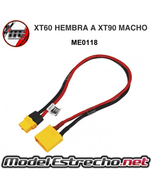 CABLE DE CARGA XT60 HEMBRA A XT90 MACHO

Ref: ME0118