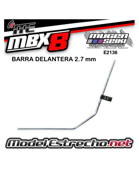 BARRA ESTABILIZADORA DELANTERA 2.7mm MUGEN MBX

Ref: E2136