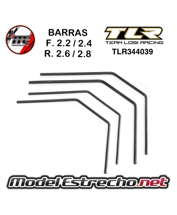 SET BARRAS ESTABILIZADORA FRONT 2.2 / 2.4 Y REAR 2.6 / 2.8 TLR 8IGHT

Ref: TLR344039