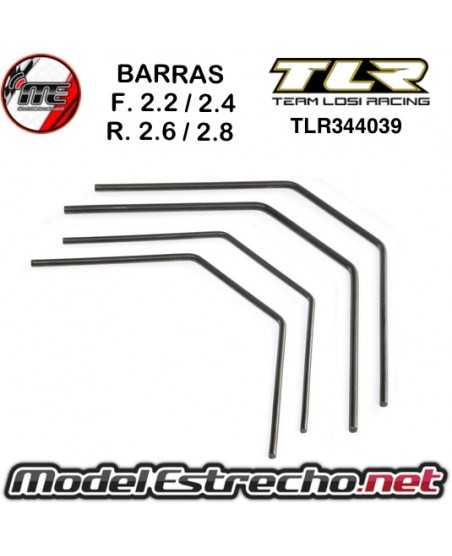 SET BARRAS ESTABILIZADORA FRONT 2.2 / 2.4 Y REAR 2.6 / 2.8 TLR 8IGHT

Ref: TLR344039