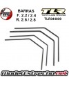 SET BARRAS ESTABILIZADORA FRONT 2.2 / 2.4 Y REAR 2.6 / 2.8 TLR 8IGHT

Ref: TLR344039