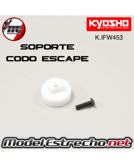 SOPORTE CODO DE ESCAPE KYOSHO INFERNO MP9 - MP10

Ref: K.IFW453