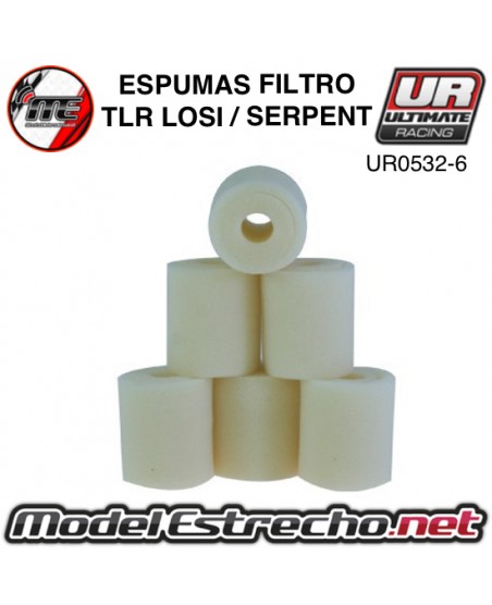 ESPUMAS FILTRO ULTIMATE SIN ACEITAR LOSI / SERPENT 12U.