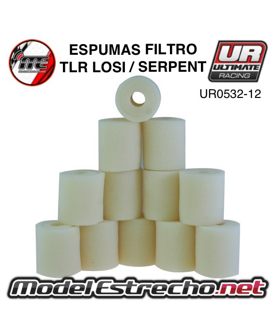 ESPUMAS FILTRO ULTIMATE SIN ACEITAR TLR / LOSI / SERPENT 12U.

Ref: UR0532-12