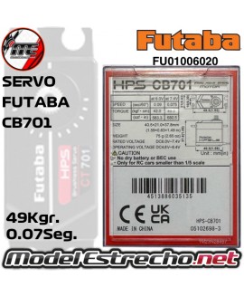 SERVO FUTABA HPS-CB701 49Kg 0.07Seg

Ref: FU01006020