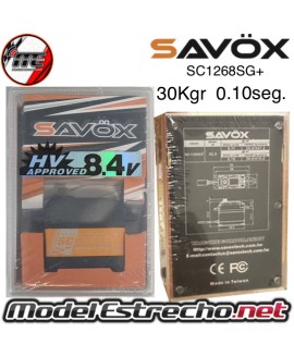 SERVO SAVOX SC1268SG PLUS ALTO VOLTAJE 30Kg/0.10seg a 8.4v.

Ref: SC1268SG PLUS