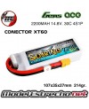GENS ACE SOARING 2200mah 14.8v. 30c 4S1P XT60 

Ref: GEA22004S30X6