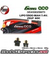 GENS ACE 5300MAH 7.4v. 2S1P 60c  BATERIA LIPO EC3/T-PLUG