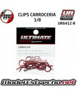 CLIPS CARROCERIA 1/8 L+R ROJOS ( 8U.)

Ref: UR6412-R