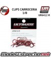 CLIPS CARROCERIA 1/8 L+R ROJOS ( 8U.)