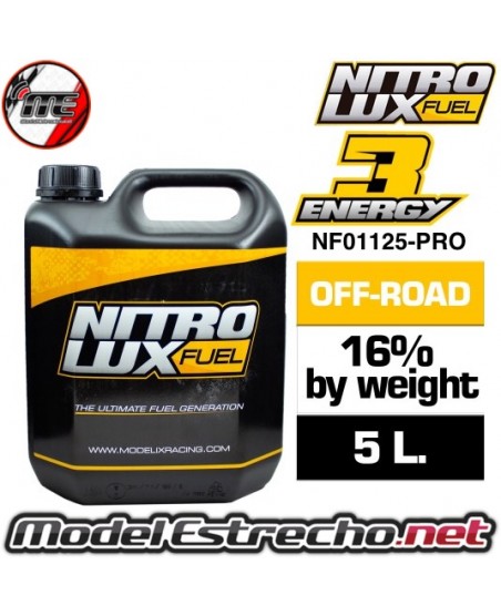 NITROLUX ENERGY3 OFF ROAD PRO 16% BY WEIGHT EU NO LICENCE 5L.