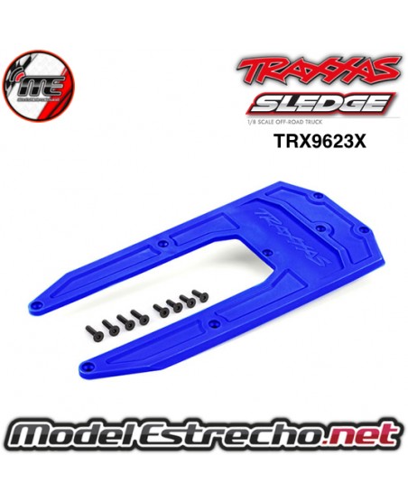 PLACA PROTECTORA CHASIS AZUL TRAXXAS SLEDGE