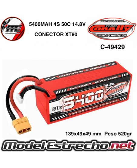 BATERIA LIPO 5400MAH 50C TEAM CORALLY 

Ref: 49429