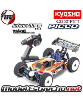 KYOSHO INFERNO MP9 TKI4 V2 1/8 RC NITRO RTR CON MOTOR PICCO P3TT

Ref: K.33021P3TT