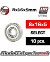 BALL BEARINGS, BLACK RUBBER SEALED (4X10X4MM) (2)