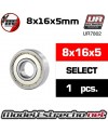 BALL BEARINGS, BLACK RUBBER SEALED (4X10X4MM) (2)