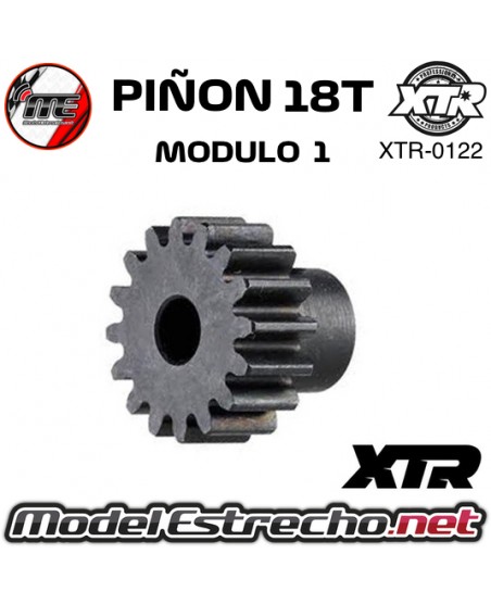 PIÑON 18T MODULO 1 EJE 5mm

Ref: XTR-0122