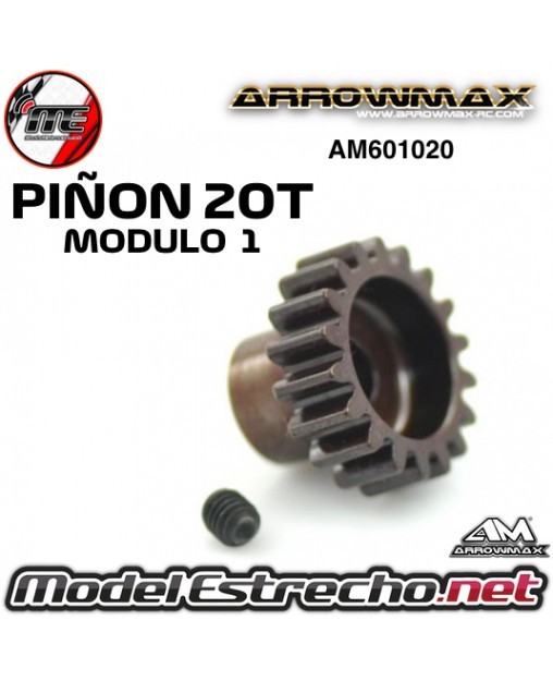 PIÑON 20T Mod. 1 EJE 5mm ARROWMAX

Ref: AM601020