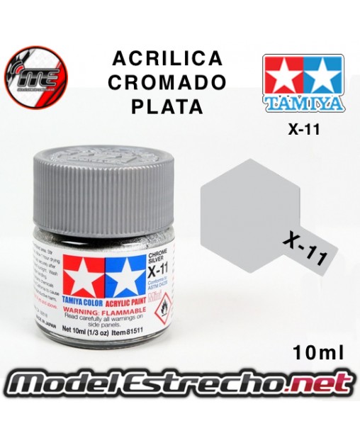 ACRILICO X-11 CROMADO PLATA 23ml