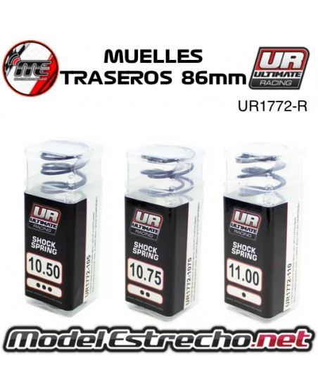 SET MUELLES AMORTIGUADORES TRAS. ULTIMATE 86mm (6U.)