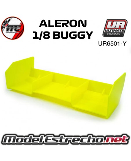 ALERON TRASERO PLASTICO 1/8 BUGGY AMARILLO ULTIMATE
