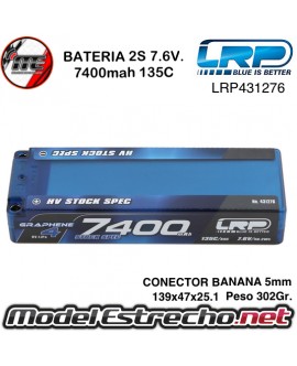 BATEREIA LRP 2S 7.6v. 7400MAH 135C GRAPHENE-4 HV LRP431276
