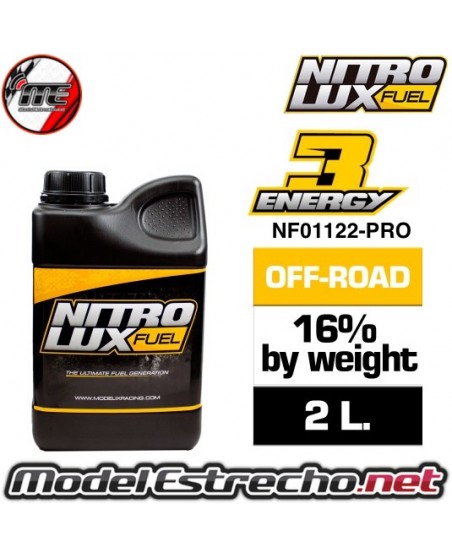 NITROLUX ENERGY3 OFF ROAD PRO 16% BY WEIGHT EU NO LICENCE 2L. 

Ref: NF01122-PRO
