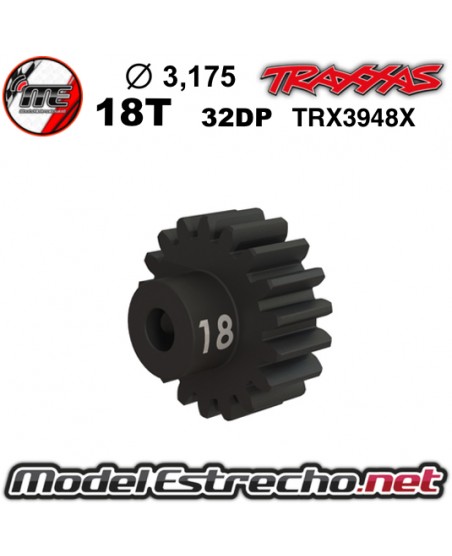 PIÑON DE ACERO 18T 32 DP TRAXXAS 3948X