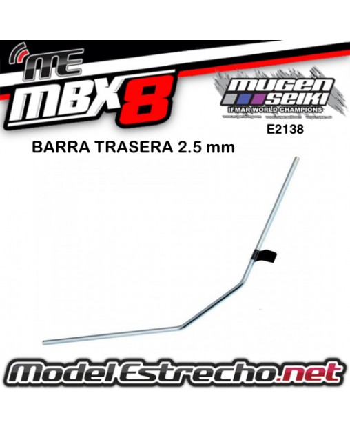 BARRA ESTABILIZADORA TRASERA 2.5mm MUGEN MBX E2138