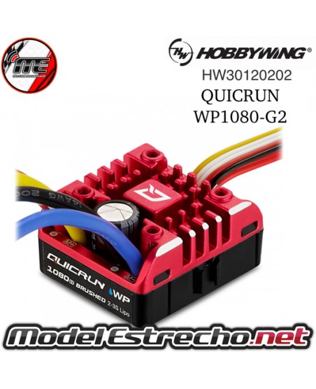 HOBBYWING QUICRUN 1080 WP 80A. CRAWLER BRUSHED ESC 1:8 & 1:10
