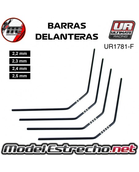 SET BARRAS ESTABILIZADORAS ULTIMATE DELANTERAS MUGEN, ASSOCIATED, XRAY (4U.)