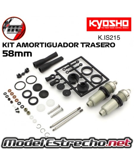 KIT AMORTIGUADOR TRASERO HD COATTING 58mm KYOSHO INFERNO MP10 K.IS215