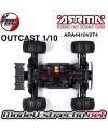 ARRMA OUTCAST 1/10 4x4 4S V2 BLX STUNT TRUCK RTR GUNMETAL ARA4410V2T3